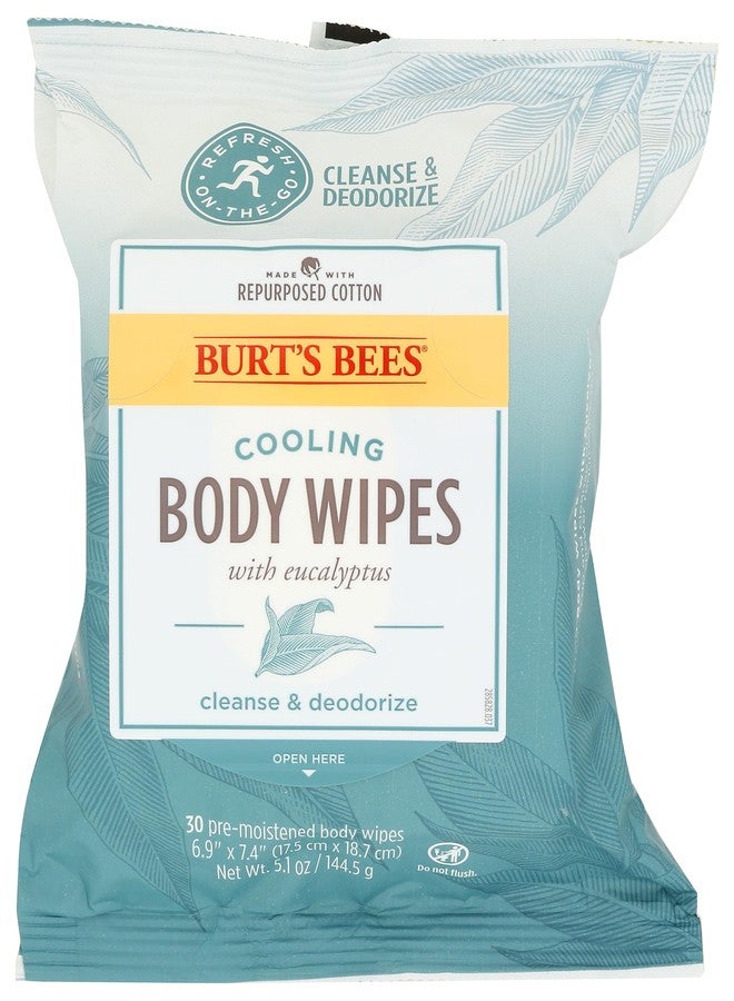 Burt's Bees BURTS BEES Cooling Body Wipes 30Ct, 30 CT - Image 1