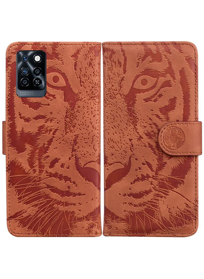 Zaboon Case For Infinix Note 10 Pro X695 Tiger Embossing Pattern Horizontal Flip Leather Phone Case - Image 1