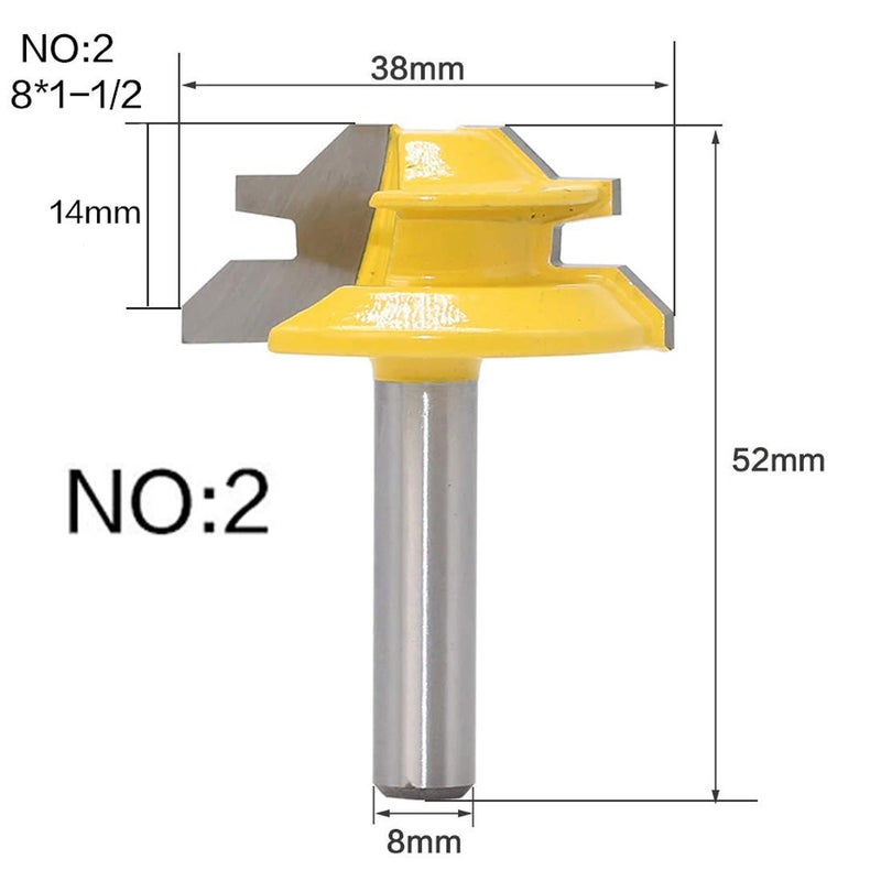 Diy Crafts Tenon Milling Cutter Drilling Milling Wood Carbide Alloy Edge Treatment Grooving Bits Pack of 6 Set Cutting Edge Lengthno 1 - Image 3