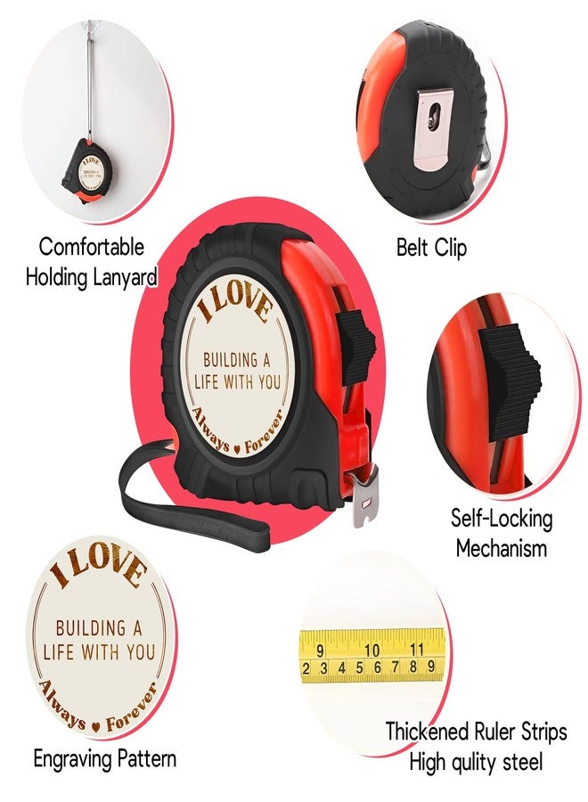 Gossby Gift for Husband, Boyfriend - I Love Building A Life with You Tape Measure - Christmas, Valentines, Anniversary Tool Gift for Him - Men Gift for Husband, Boyfriend from Wife, Girlfriend - Image 2