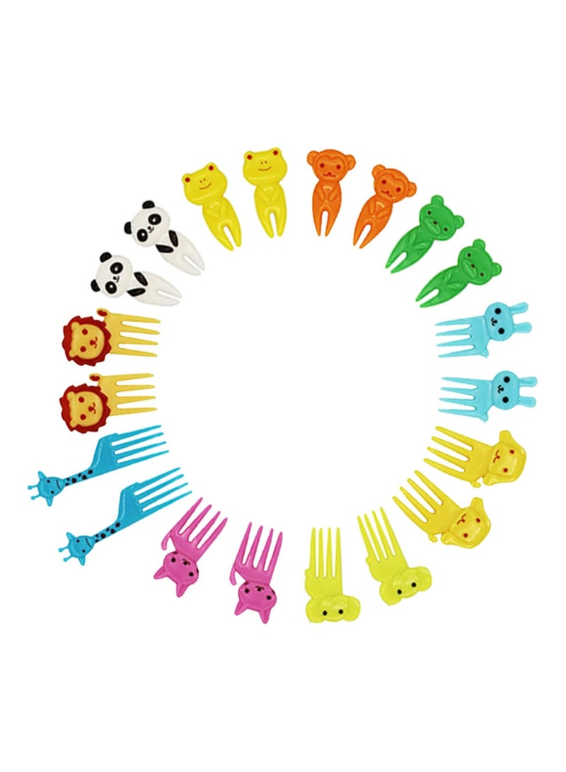 Small cartoon-designed toothpicks from Lain, fruit forks for kids, food and dessert cake pick accessories, sweet forks and fruits for adults and children's parties (10 pieces in random colors)  - Image 1