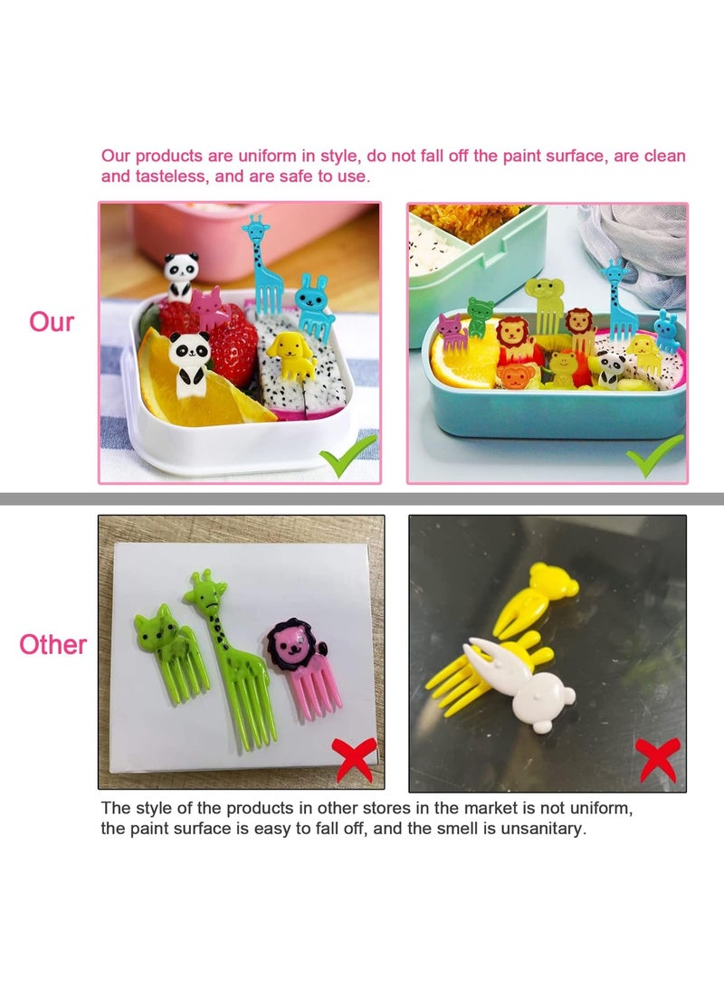 Small cartoon-designed toothpicks from Lain, fruit forks for kids, food and dessert cake pick accessories, sweet forks and fruits for adults and children's parties (10 pieces in random colors)  - Image 4