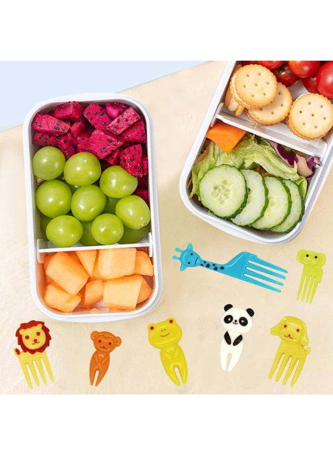 Small cartoon-designed toothpicks from Lain, fruit forks for kids, food and dessert cake pick accessories, sweet forks and fruits for adults and children's parties (10 pieces in random colors)  - Image 3