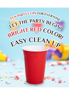 100 Piece Disposable Plastic Cups, Red 16-Ounce Disposable Plastic Party Cups, Red Heavy Duty Cups, Ideal for Weddings, Party’s, Birthdays, Dinners, Lunch’s. - pzsku/Z539CE30B5DD95B350A1CZ/45/_/1702987987/5f7b64b9-ce83-4623-af22-c2f19e4f9376