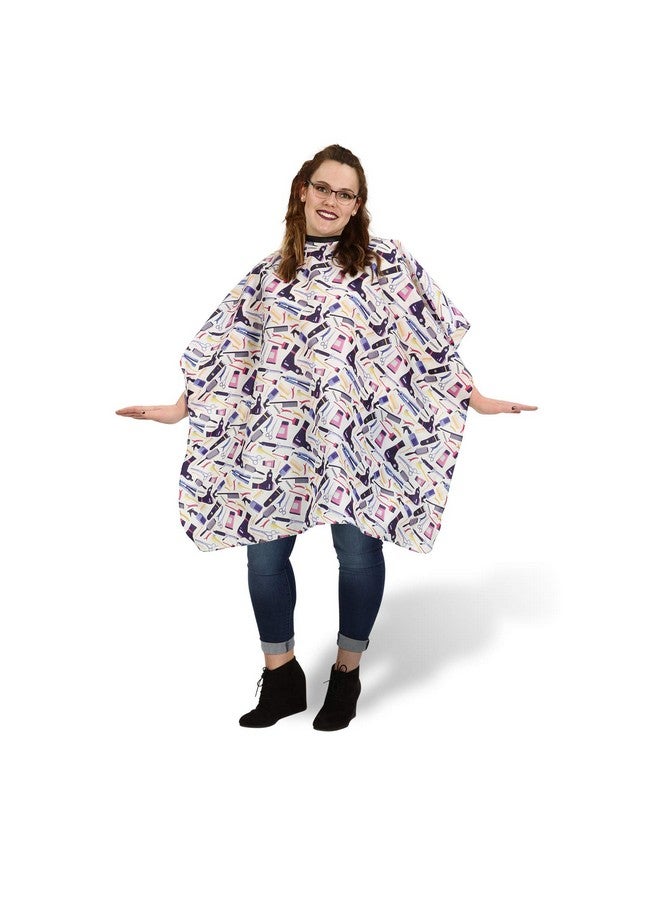 Plum Hill Hair Salon Cape, Hairdresser Cape for Hair Salon, Stylist Cape, Hair Cutting Cape with Snaps, Hair Capes, Women's Shampoo Capes for Hair Stylist, Salon Capes for Hair Stylist Waterproof - Image 4