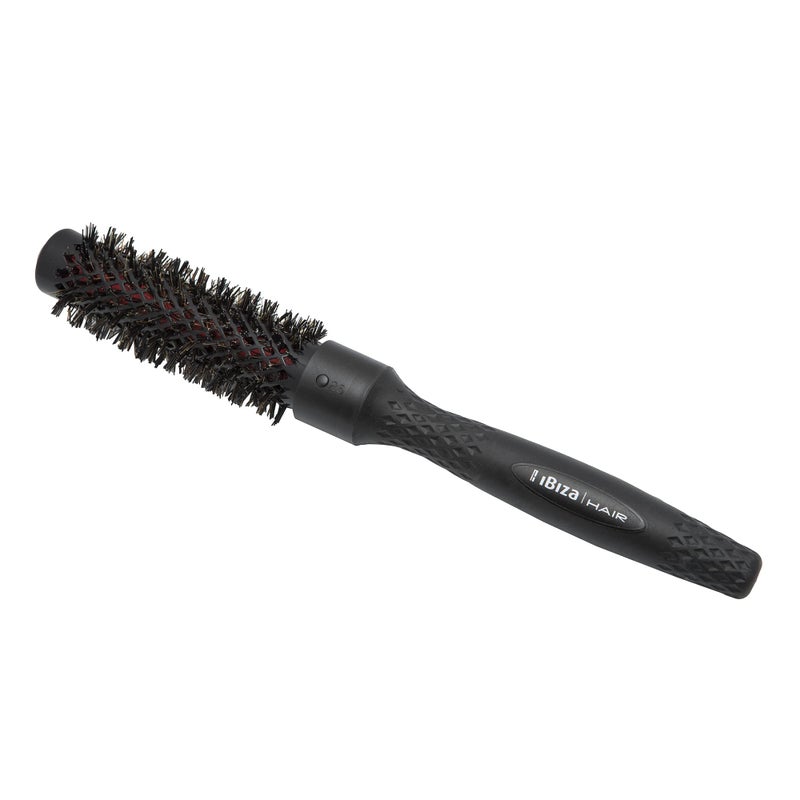 Ibiza Hair Ceramic Round Brush (RB2-25mm) | Carbon Fiber/Nylon Bristles & Beech Wood Core to Absorb Heat & Protect Hair | Adds Shine to All Hair Types | Ideal for Tight Curls - Image 4