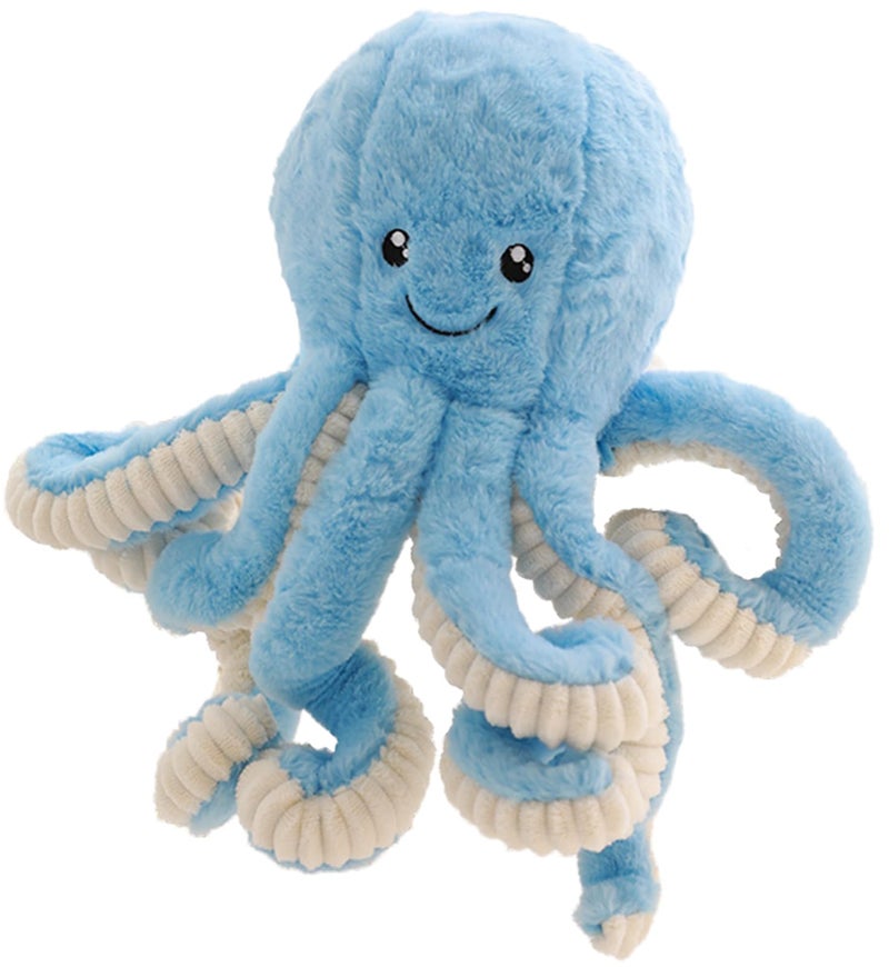 TONGSONG لطيف الكرتون الأخطبوط الحيوانات المحشوة الأخطبوط أفخم دمية اللعب الأخطبوط Plushies اللعب هدية البحر محشوة اللعب للأطفال وعشاق ديكور المنزل (الأزرق 15.7 بوصة) - Image 1