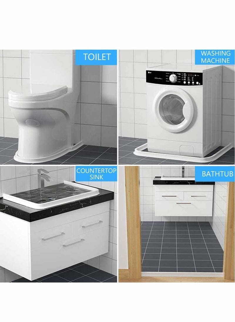 Excefore - Collapsible Shower Water Dam Shower Stopper Barrier and Retention System and Keeps Water Inside Threshold Dry and Wet Separation Suitable for Bathroom and Kitchen, 1M - Image 1
