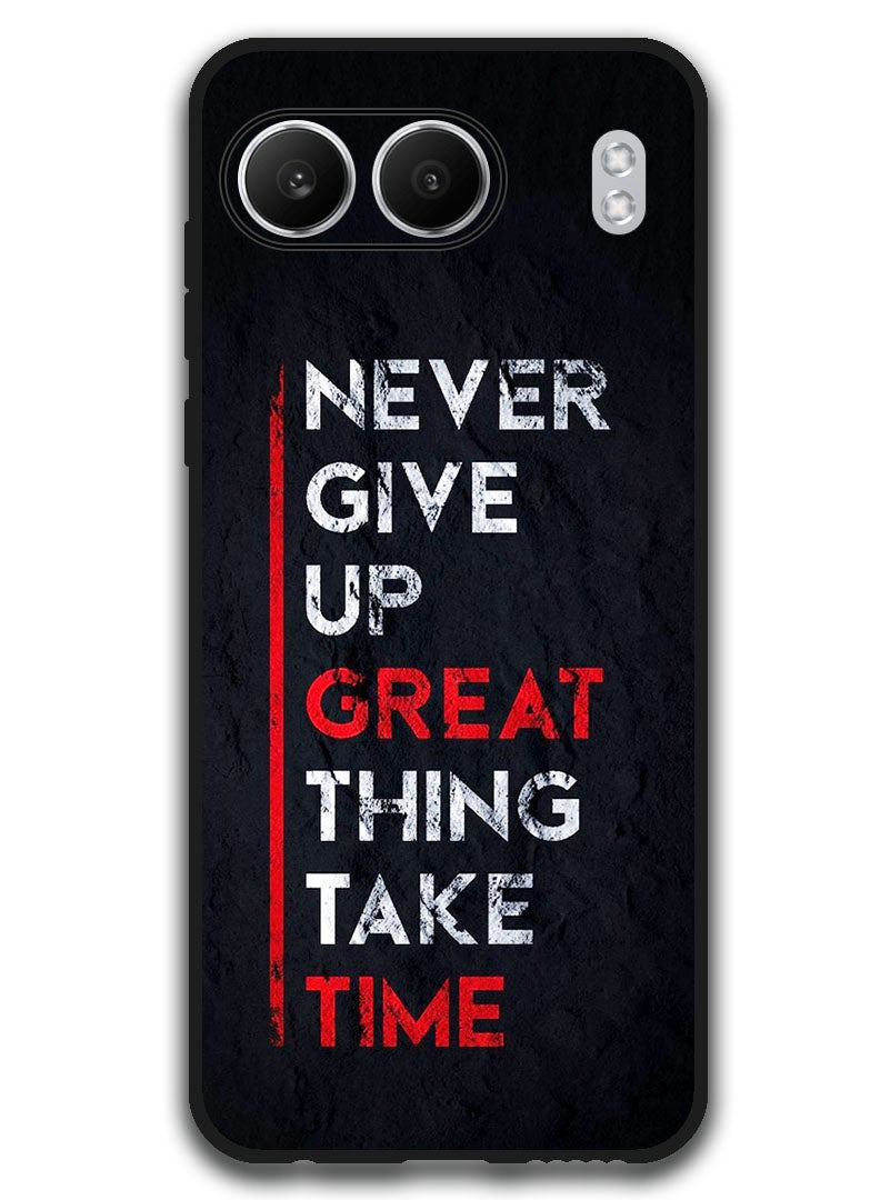 Theodor غطاء واقي مضاد للخدش ومقاوم للصدمات لجهاز OnePlus Nord 4 Never Give Up Great - Image 1