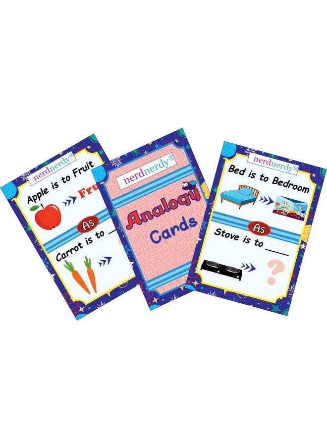 nerdnerdy Analogy Cards Level 1 | Improves Critical Thinking Skills | Language Therapy Toys | Hands-on Teaching aid for Preschools|Logical Thinking Activities for Kids |Picture Cards for Kids Speech Therapy  - Image 1