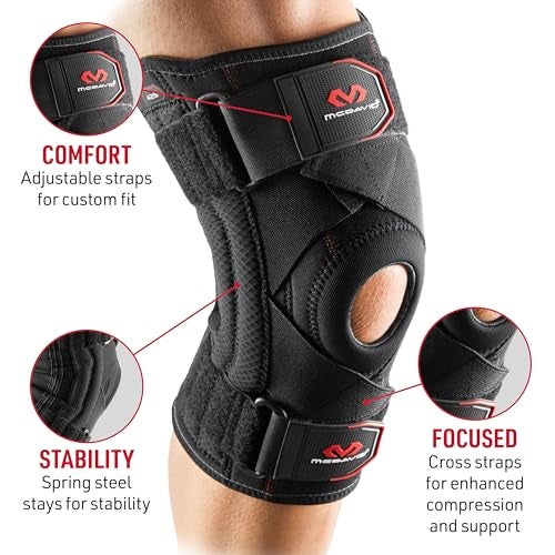 McDavid Knee Brace Support with Side Stays & Compression. Knee Sleeve Cross Straps for Knee Stability, Patellar Tendon Support, Tendonitis, Arthritis Pain Relief, Recovery. - Image 2