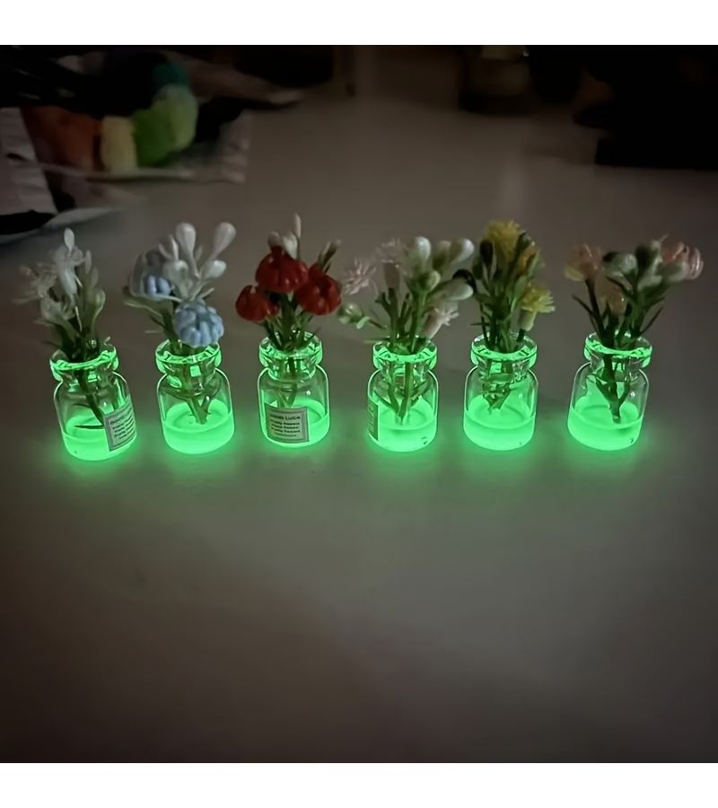 2pcs Random Style Resin Vase Set For DIY Car Dashboard Home Handicraft Decor Mixed Colors Gift Idea - Image 2