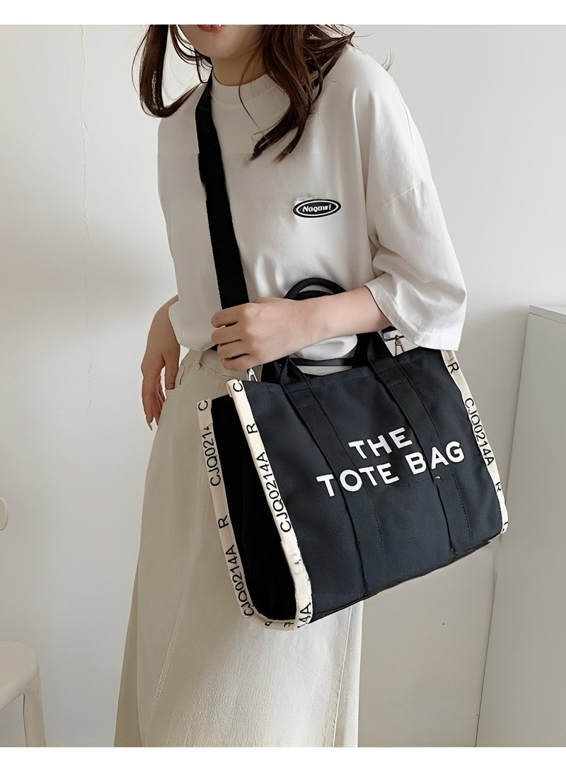 REOCLE Women's Tote Bag with Letter Print Small Satchel Bag Fashion Crossbody Purse Mini Stylish Handbag for Travel & Work & Everyday  - Image 3