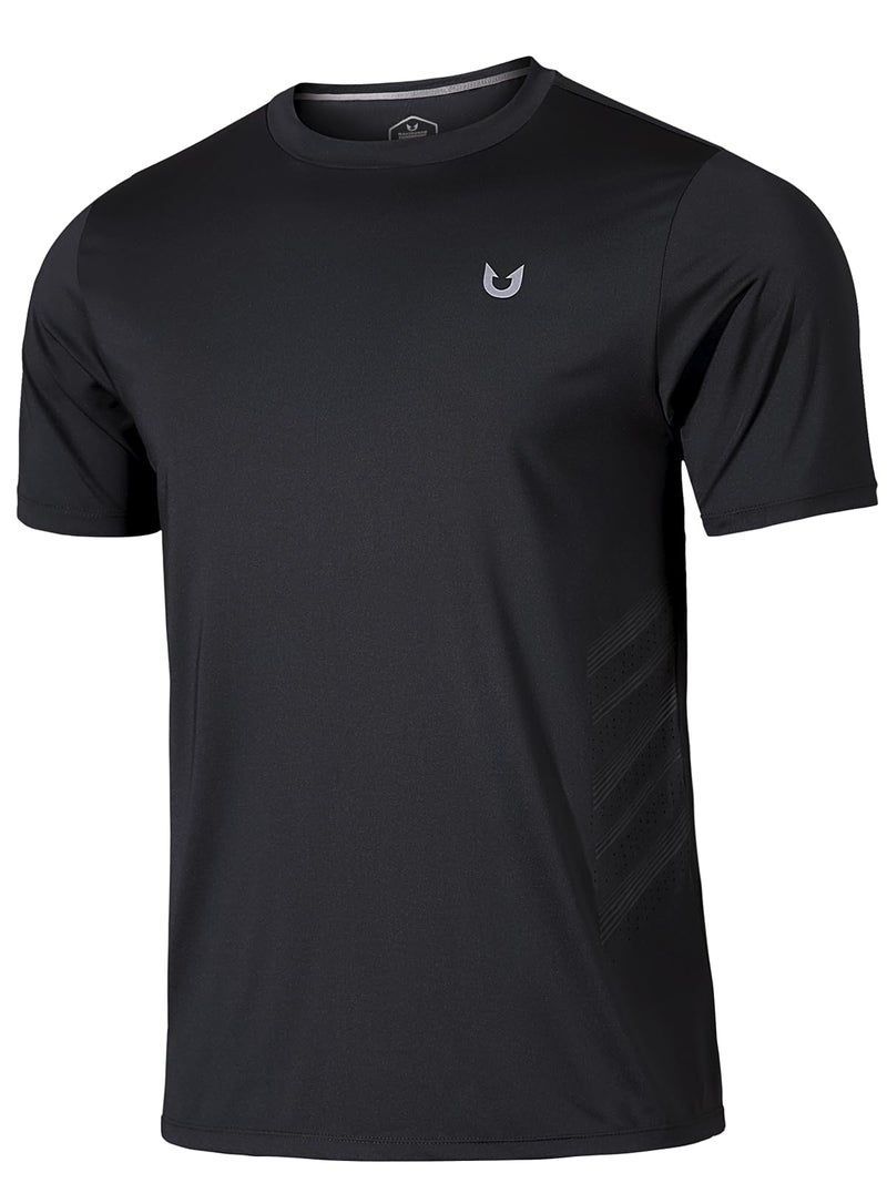 NORTHYARD Breathable 2.0™ Men's Athletic Workout Shirts Moisture Wicking Short Sleeve T-Shirt for Training Running Black-L - Image 1