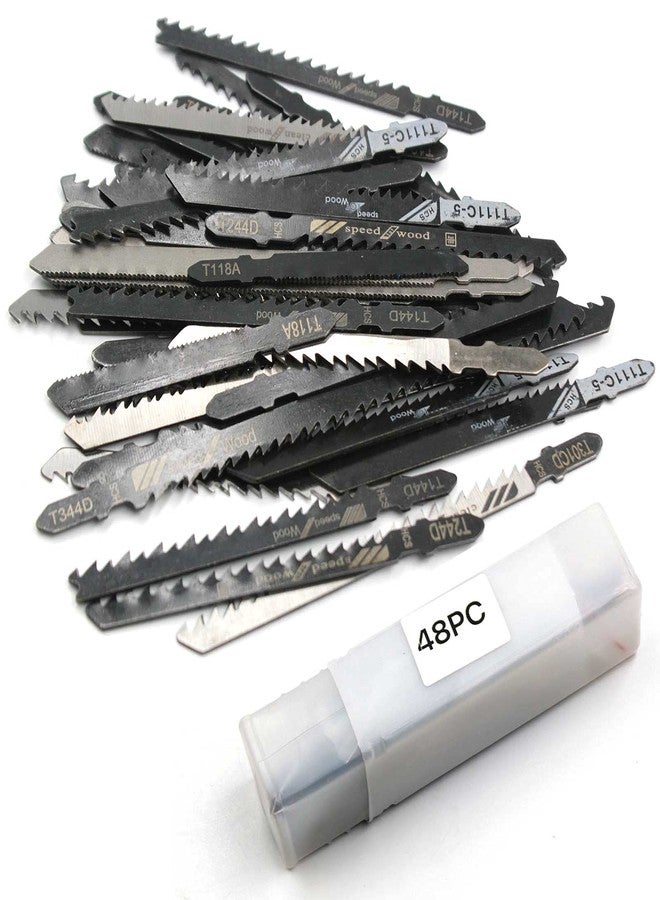 Gihunk 48pcs Jigsaw Blades, Contractor Assorted T Shank Jig Saw Blades Set, Multi-Purpose HCS/HSS Saw Blades for Wood, Plastic, Metal Cutting - Image 5