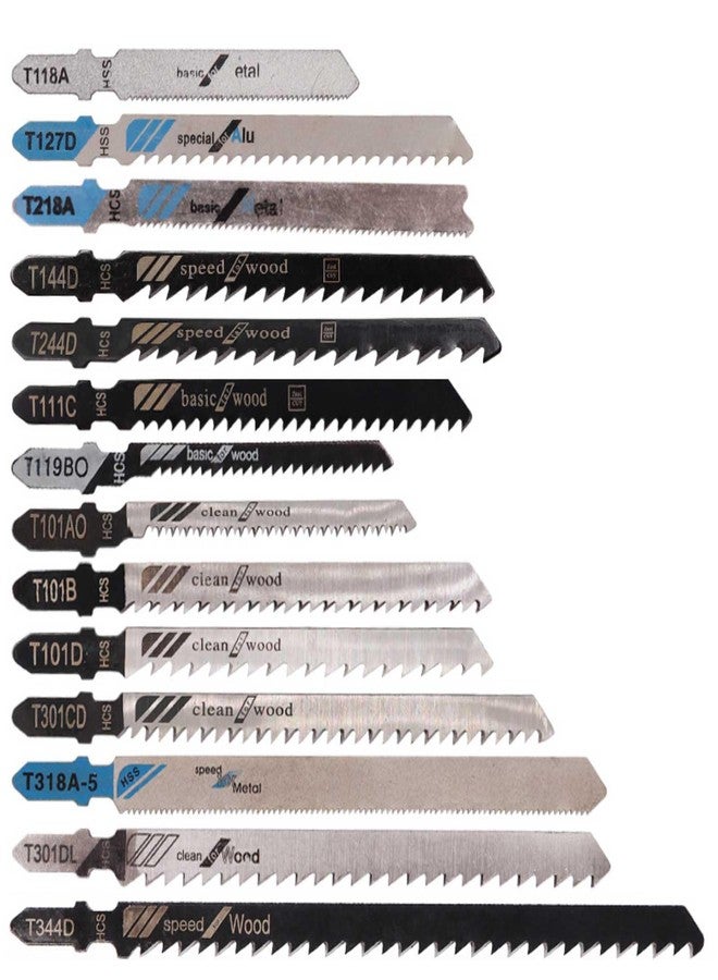 Gihunk 48pcs Jigsaw Blades, Contractor Assorted T Shank Jig Saw Blades Set, Multi-Purpose HCS/HSS Saw Blades for Wood, Plastic, Metal Cutting - Image 4