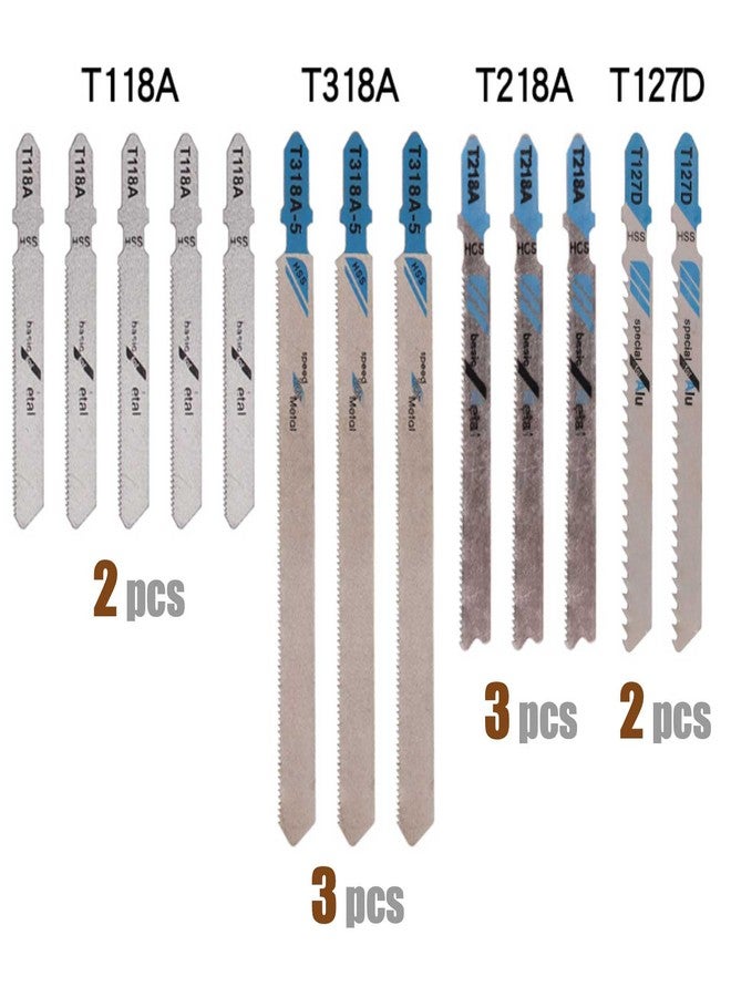 Gihunk 48pcs Jigsaw Blades, Contractor Assorted T Shank Jig Saw Blades Set, Multi-Purpose HCS/HSS Saw Blades for Wood, Plastic, Metal Cutting - Image 3