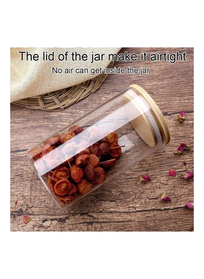 Toshionics 3 Piece Glass Food Container Set With Airtight Bamboo Lid Clear 750ml - Image 3