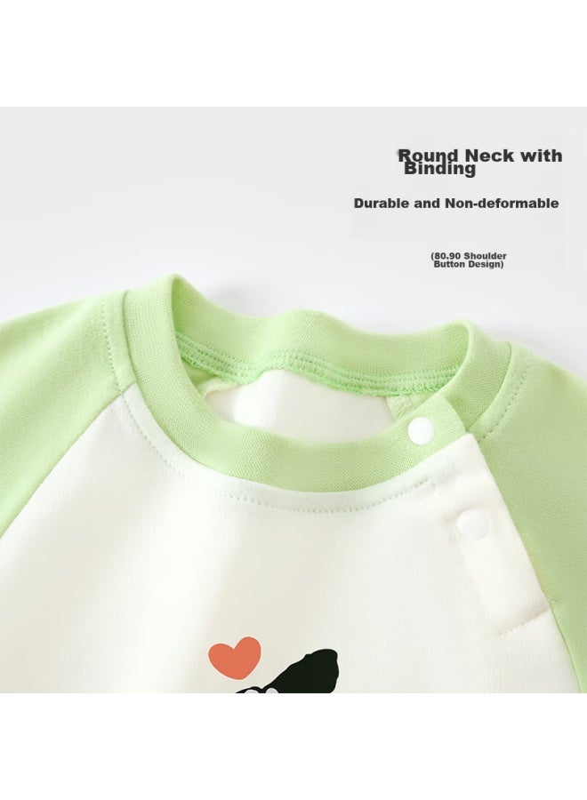 Mini wooden cabin Mini Mumu House Children's Thermal Underwear, Autumn And Winter Pajamas For Boys And Girls, Home Wear, Baby Pure Cotton Sleepwear, Aixin Gougo, Size 90 - Image 5