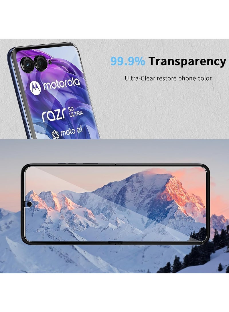 general Motorola Moto Razr 50 Ultra 2024 Screen Protector, 4 Pack Flexible Screen Protector (2 Pcs Front + 2 Inside), HD Transparent TPU Anti-Scratch Screen Protector - Image 4