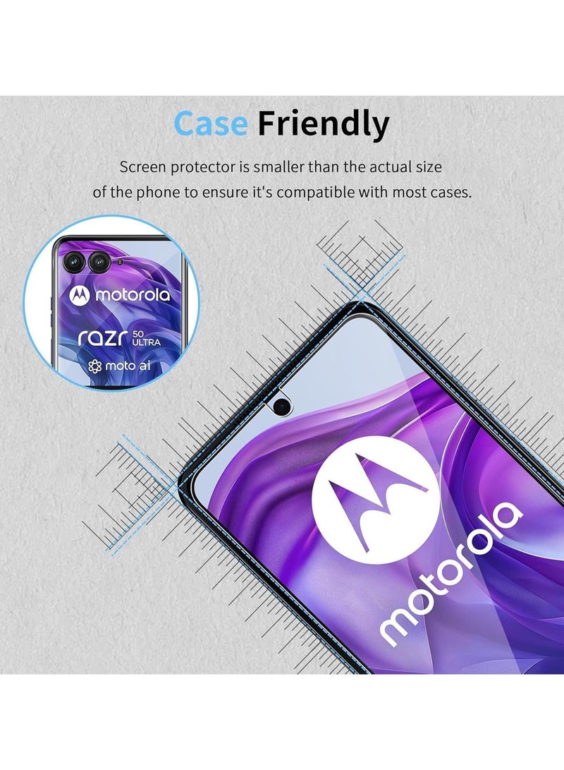 general Motorola Moto Razr 50 Ultra 2024 Screen Protector, 4 Pack Flexible Screen Protector (2 Pcs Front + 2 Inside), HD Transparent TPU Anti-Scratch Screen Protector - Image 5