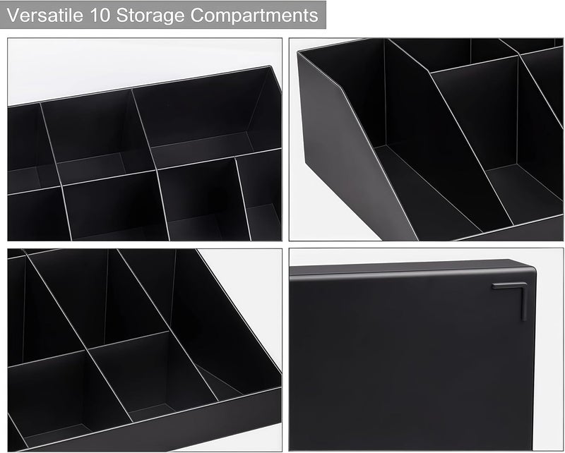 CENXI 11 Grid Lounge Coffee Condiment Organiser, Coffee Bar Accessories and Organisers, Black - Image 5