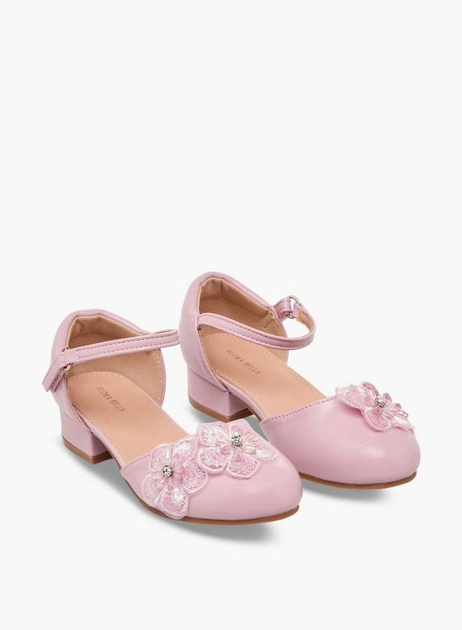 Flora Bella By Shoexpress Girls Block Heel Ballerina Shoes - Image 3
