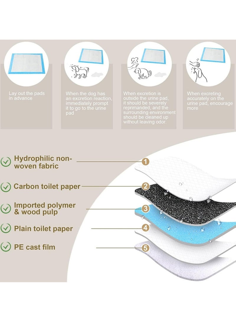 100Pcs Disposable Absorbent Quick Drying Leak-Proof Pee Pads, Disposable Training Pads For Pets with 5 Highly Absorbent Layers, 45x33cm - Image 5
