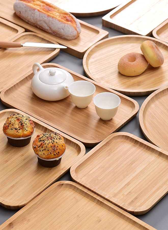 general High Grade Round Bamboo Tray Brown 9.5 x 9.5 x 0.8CM - Image 3