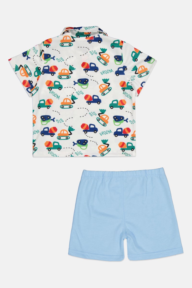 Ocean Pacific Toddlers Boy 2 Pieces Polo And Shorts Set, Multicolor - Image 2
