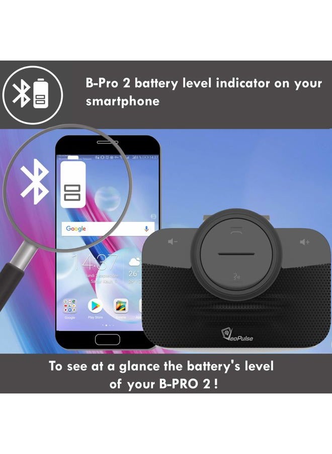 VeoPulse Car Speakerphone B-PRO 2B with Bluetooth Automatic Cellphone Connection - Safe Hands-Free kit Talking and Driving Wireless Technology -Kit Compatible with All Vehicles and Bluetooth - Image 5