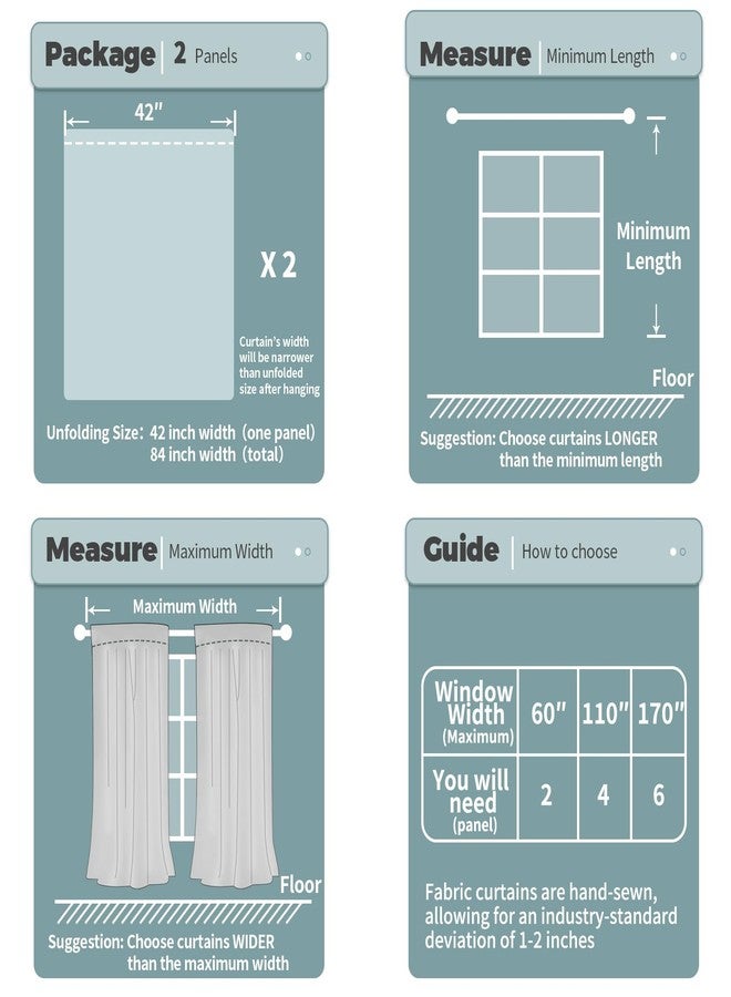 BGment Beige 100% Blackout 48 Inch Curtains for Small Window, Rod Pocket and Back Tab Double Layer Black Out Thermal Insulated Room Darkening Curtain for Kitchen, 2 Panels, Each 42 x 48 Inch - Image 4