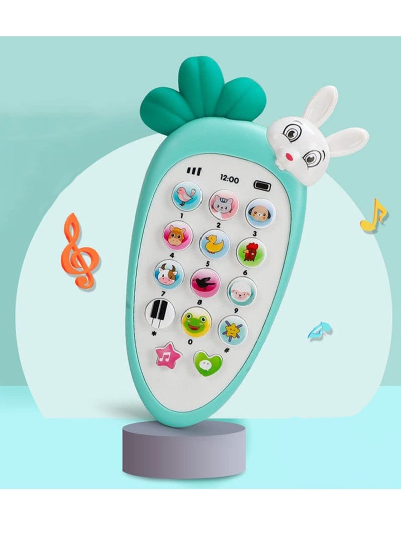 SYOSI Toddler Phone Toy Sound Toy Early Educational Mobiles Phone Carrot Shape Simulation Cellphone Mobile Phone Gift for Kids 0 12 Months - Image 1