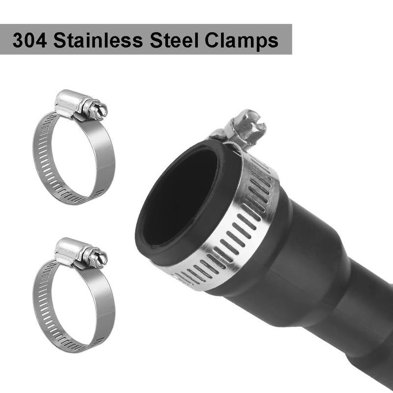 TT FLEX Universal Dishwasher Drain Hose - 6 Ft Discharge Hose - Corrugated And Flexible Dishwasher Hose Drain Replacement With Clamp - Image 4