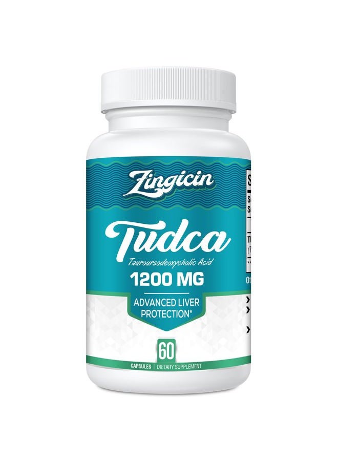 Zingicin Tudca Supplement 1200Mg - 60 Vegetarian Capsules, Powerful Tudca Biliary Salts Supplements For Liver, Digestion - Image 1