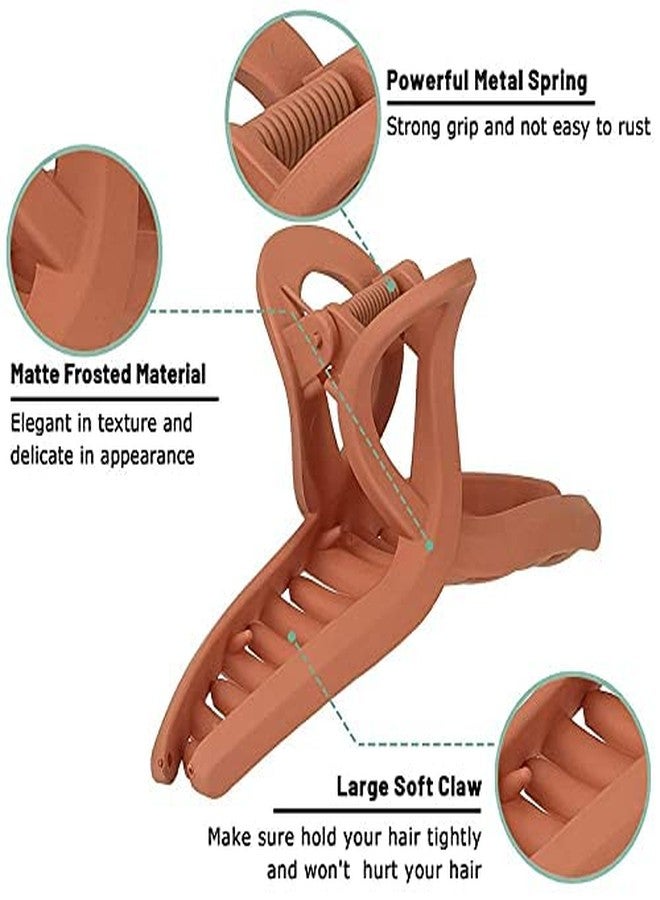 CHANDERKASH 6PCS Hair Claw Hair Clutcher Jaw Clamp Clips 4.3" Nonslip Strong Hold Butterfly Clip Clamp - Image 4