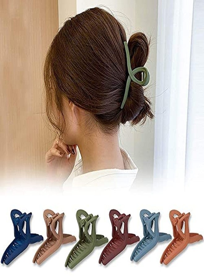 CHANDERKASH 6PCS Hair Claw Hair Clutcher Jaw Clamp Clips 4.3" Nonslip Strong Hold Butterfly Clip Clamp - Image 5