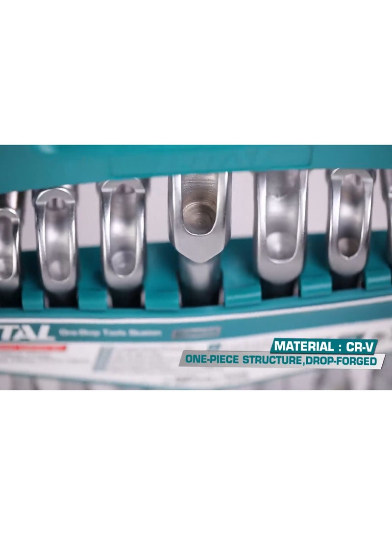TOTAL 9-Piece L-Angled Socket Wrench Set – CR-V Steel, Drop-Forged, 7–19mm, Heavy-Duty Hand Tools for Auto, Bike & Home Repair-TLASWT0901 - Image 3