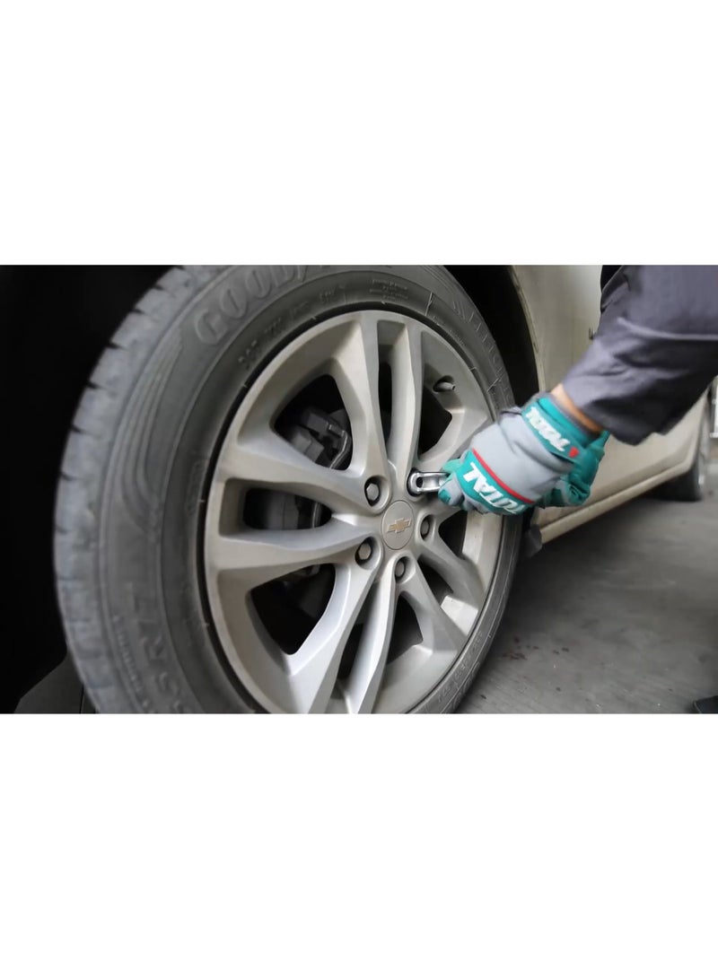 TOTAL 9-Piece L-Angled Socket Wrench Set – CR-V Steel, Drop-Forged, 7–19mm, Heavy-Duty Hand Tools for Auto, Bike & Home Repair-TLASWT0901 - Image 4