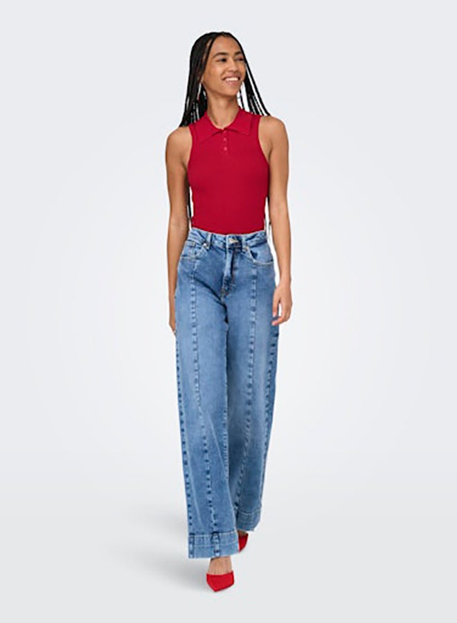 ONLY Onlmeddi Sl Polo Top Knt - Image 5