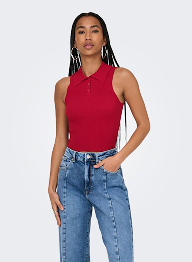 ONLY Onlmeddi Sl Polo Top Knt - Image 3