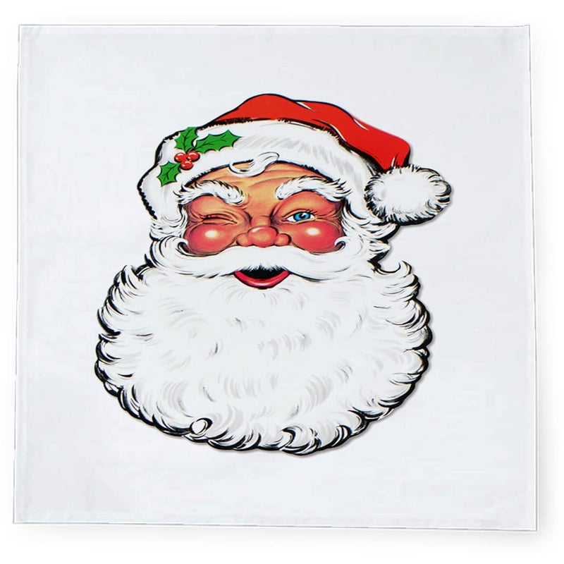 Khakee 6 Pcs Christmas Theme Silk Table Napkins 10x 10 for Xmas Decoration Christmas OrnamentsChristmas Giftxmas21754 - Image 3