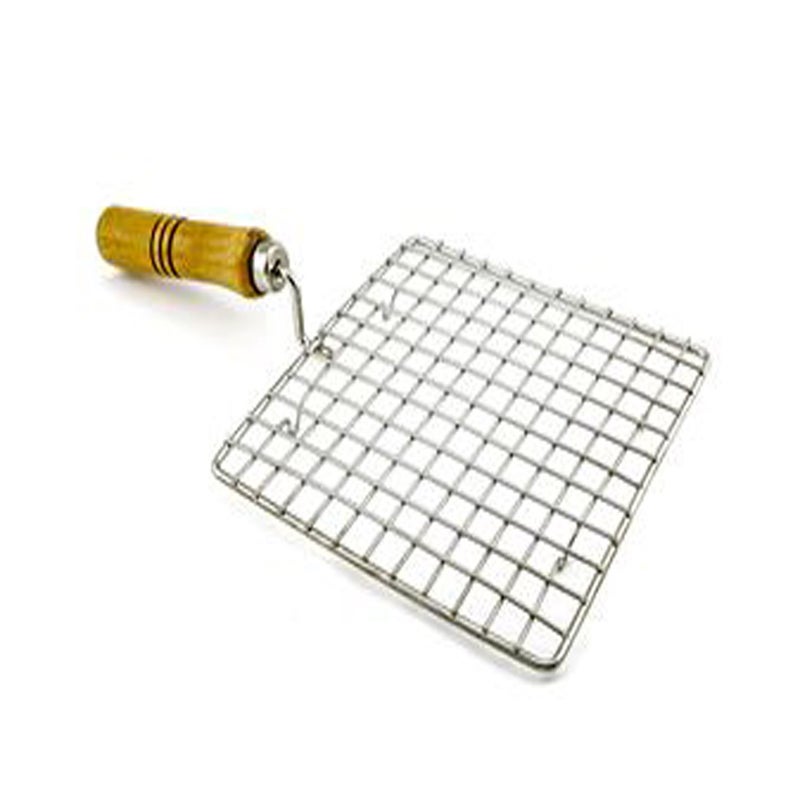 AUF Charcoal Burner,Papad,Roti Stand Charcoal Grill Stand Charcoal Hand Warmer Rack Stand 2 pc (Round and Square) - Image 2