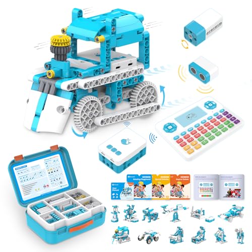 WhalesBot D3 Pro 12in1 STEM Wecode Pad Coding Robot Kit for Kids 388Piece Educational Building Set with Interactive Storytelling Ideal Toy for Boys  Girls Ages 68 - Image 1
