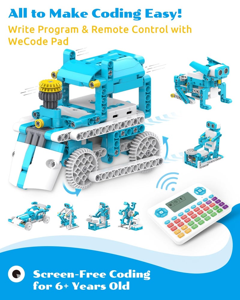 WhalesBot D3 Pro 12in1 STEM Wecode Pad Coding Robot Kit for Kids 388Piece Educational Building Set with Interactive Storytelling Ideal Toy for Boys  Girls Ages 68 - Image 3