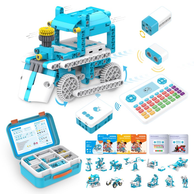 WhalesBot D3 Pro 12in1 STEM Wecode Pad Coding Robot Kit for Kids 388Piece Educational Building Set with Interactive Storytelling Ideal Toy for Boys  Girls Ages 68 - Image 2