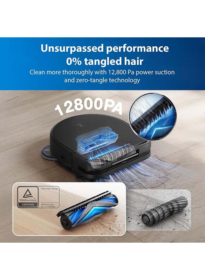 إيكوفاكس المكنسة الكهربائية الروبوتية ECOVACS DEEBOT X5 PRO OMNI بقوة شفط 12800 باسكال ومياه ساخنة تبلغ 70 درجة لغسل الأماكن، مع تقنية عدم التشابك وتقنية TrueEdge  لمسح الحواف، بالإضافة إلى التفريغ الذاتي، والقدرة على القيام برسمٍ ذكيٍ للخرائط Lidar، كما أنها مناسبة للحيوانات الأليفة، مع إمكانية التحكم بها عبر التطبيق أو الصوت، تتوفر المكنسة باللون الأسود. 20 W DDX39-Black - Image 2