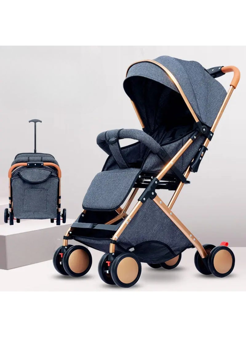 MAAS - A Stroller that can be Folded with One Hand and has a Multi-Point Safety System that can be Carried On the Plane and Stored with Ease - Gray - Image 1