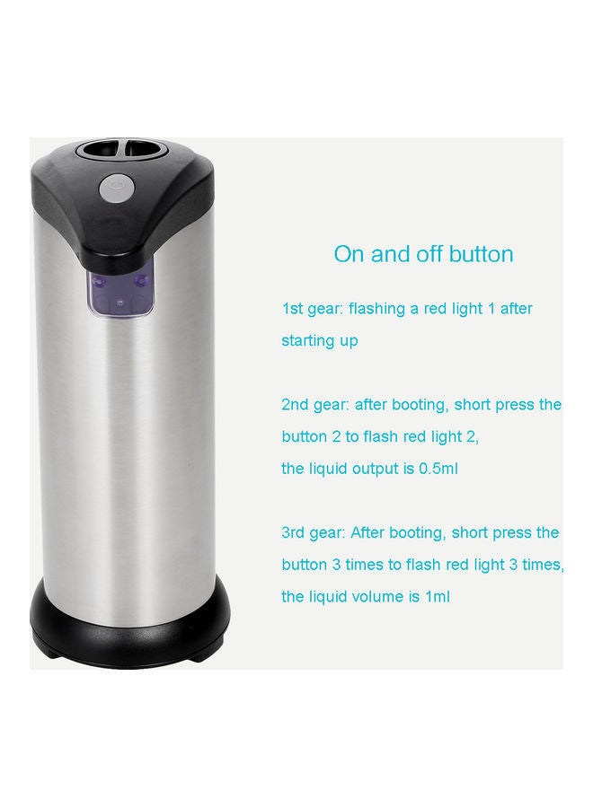 NIBEMINENT Stainless Steel IR Sensor Touchless Liquid Soap Dispenser NA-H6430 Silver - Image 5