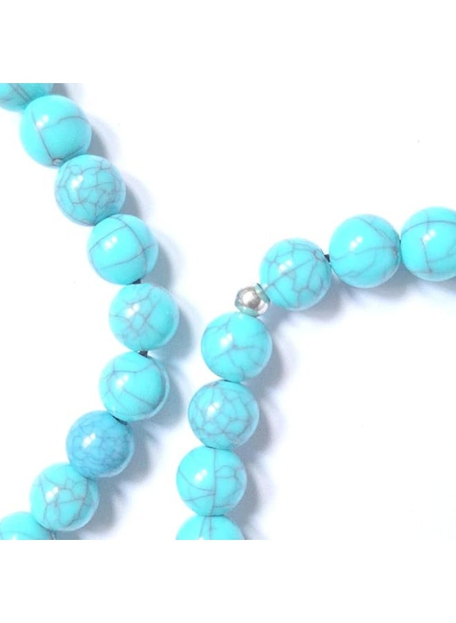 Unique Fayrouz Rosary, 33 Beads (8mm), with Metal Separators, Meditation & Positivity Gift with Gift Bag - Image 5